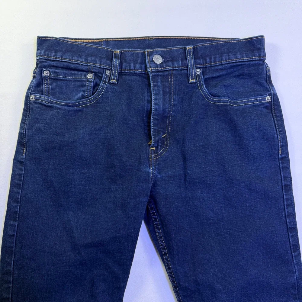 Levis 502 Regular Taper Mens Jeans Blue Indigo Stretch Denim 32x28